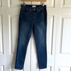 Madewell Orland Wash Blue Stretch Denim Mid-Rise Skinny Jeans Women's Size 28